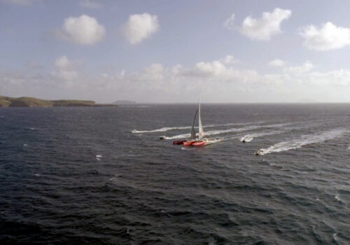 Images TV (drone) : ARRIVÉE DE FRANCIS JOYON À L'ÎLE MAURICE